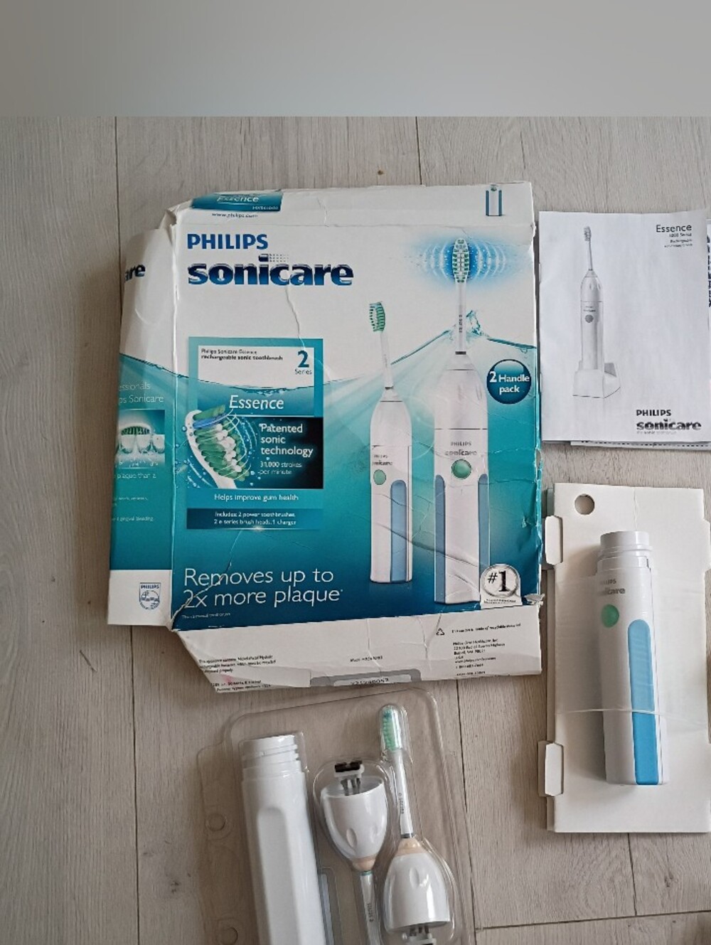 Philips SONICARE ESSENCE 2 Rechargeable Toothbrush HX5610 (TWO HANDLE PACK!)